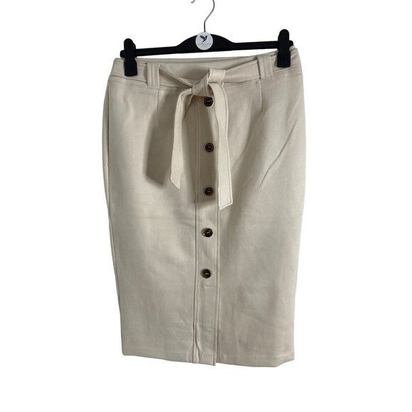 Marc New York Dresses & Skirts - NWT Marc New York Pencil Skirt Cream Full Control Waistband Belt Brown Medium
